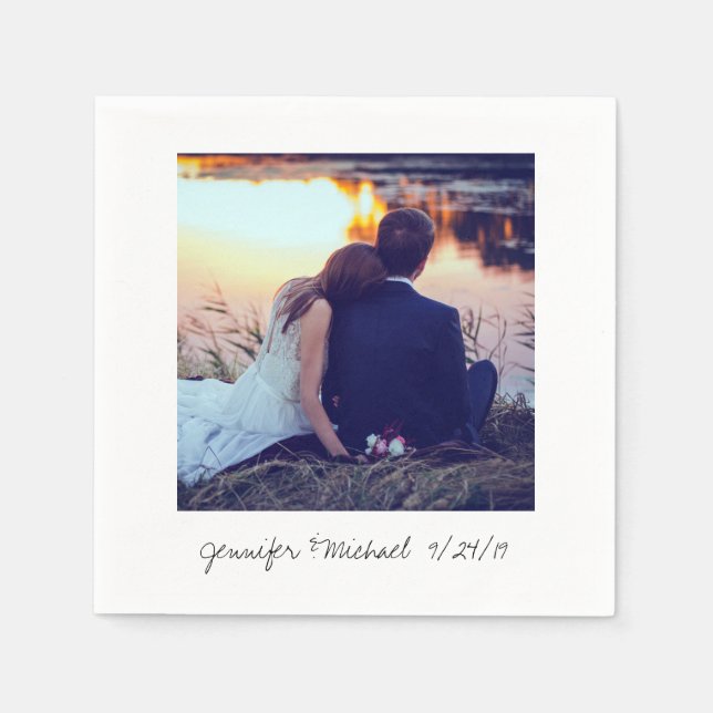 Servilleta De Papel Boda fotográfico instantáneo (Anverso)