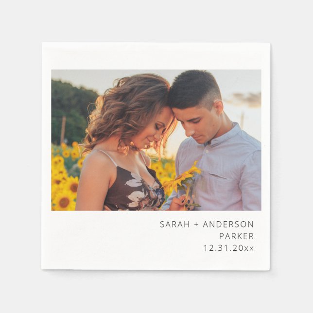 Servilleta De Papel Boda fotográfico instantáneo o Fiesta V2 (Anverso)