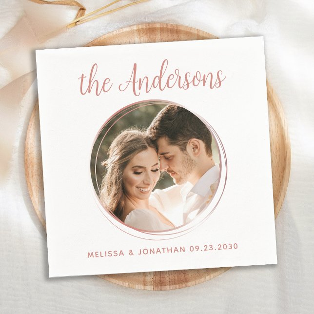 Servilleta De Papel Boda fotográfico personalizado de Rosa de oro mode (Subido por el creador)