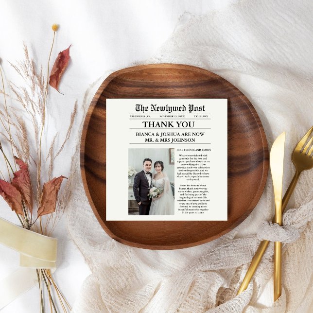 Servilleta De Papel Boda fotográfico único de periódico gracias (Subido por el creador)