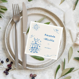 Servilleta De Papel Boda francés Retro Whimsical Drake Disco