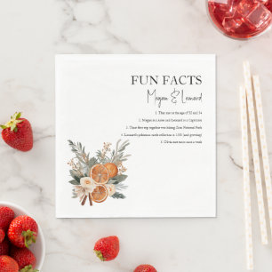 Servilleta De Papel Boda Fun Hechos de invierno otoño vegetación