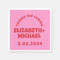 Boda Funky Red Pink dibujado a mano