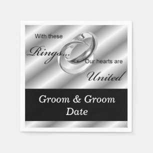 Servilleta De Papel Boda gay en Grooms Paper Napkins