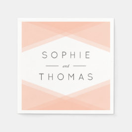 Servilleta De Papel Boda geométrico de capas de pintura