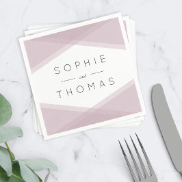 Servilleta De Papel Boda Geométrico De Mauve Layered