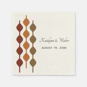 Servilleta De Papel Boda geométrico Retro Setenties 1970