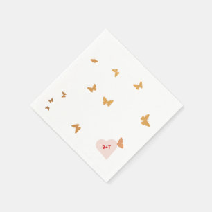 SERVILLETA DE PAPEL BODA GOLDEN BUTTERFLIES