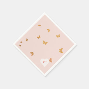 SERVILLETA DE PAPEL BODA GOLDEN BUTTERFLIES