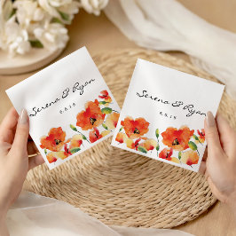 Servilleta De Papel Boda Golden Poppy de verano