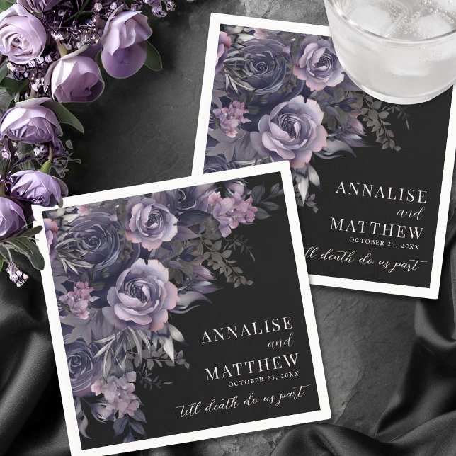 Servilleta De Papel Boda Gótica Elegante (Elegant Gothic Wedding Napkins)