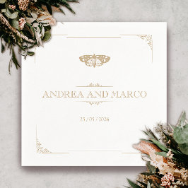 Servilleta De Papel Boda gótico elegante de Moth victoriana