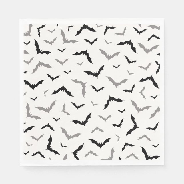 Servilleta De Papel Boda Gótico Halloween Black Bat (Anverso)