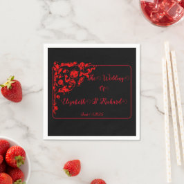Servilleta De Papel Boda gótico oscuro
