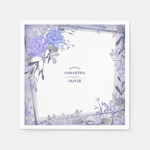 Servilleta De Papel Boda Gris de lavanda Romántica