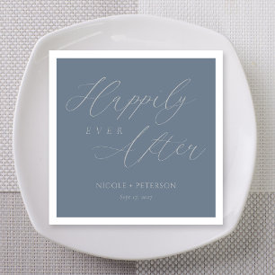 Servilleta De Papel Boda Gris Pizarra Minimalista Moderna