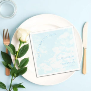 Servilleta De Papel Boda hecha en el cielo