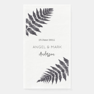 Servilleta De Papel Boda Helechos Verde Bosque