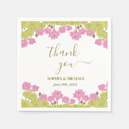 Servilleta De Papel Boda indio de las flores de Lily Verde