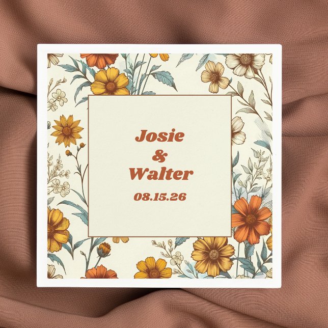 Servilleta De Papel Boda inmaduro inspirado en la floral de los años 7 (Subido por el creador)