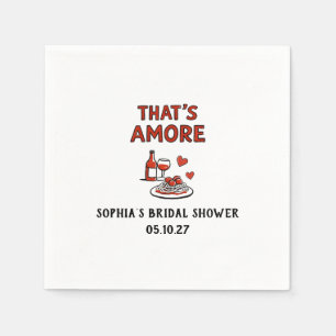 Servilleta De Papel Boda Italiana That's Amore Caprichosa Roja