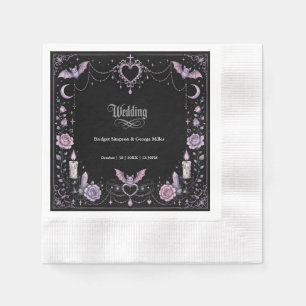 Servilleta De Papel Boda Kawaii Gótico Pastel Caprichosa