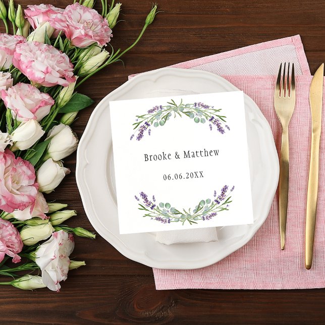 Servilleta De Papel Boda lavender eucalipto verde (Subido por el creador)