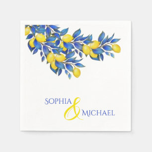 Servilleta De Papel Boda-Lemones-Mediterráneo-servilletas