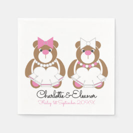 Servilleta De Papel Boda lesbiana Teddy Bear Bries