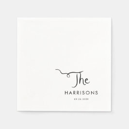 Servilleta De Papel Boda manuscrito caprichoso