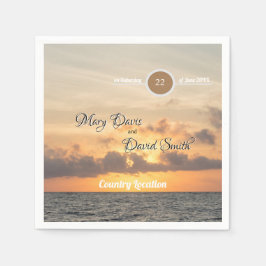 Servilleta De Papel Boda matutino de Folly Beach