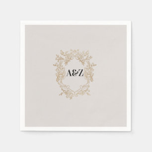 Servilleta De Papel Boda Minimalista beige