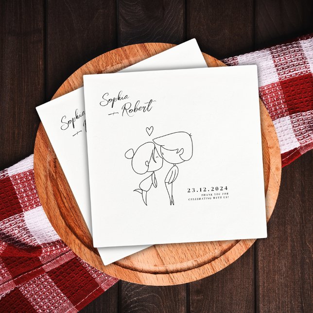 Servilleta De Papel Boda Minimalista blanco súper lindo (Subido por el creador)