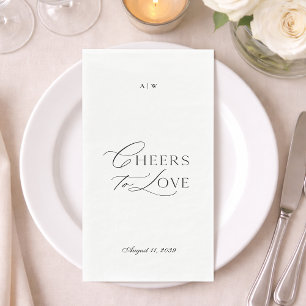 Servilleta De Papel Boda minimalista “Brindis al Amor”