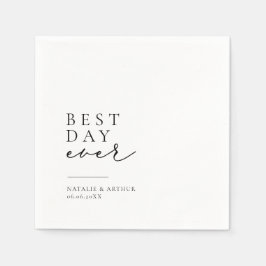 Servilleta De Papel Boda minimalista de escritura moderna