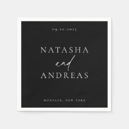 Servilleta De Papel Boda Minimalista de Moda contemporánea