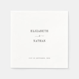 Servilleta De Papel Boda minimalista de novia y Groom