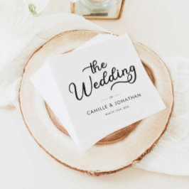 Servilleta De Papel Boda Minimalista elegante