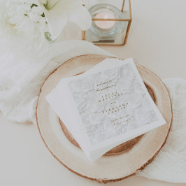 Servilleta De Papel Boda Minimalista Elegante Bienvenida