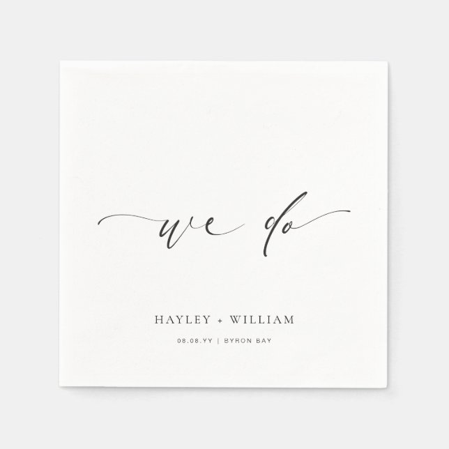 Servilleta De Papel Boda Minimalista Ellesmere We Do (Anverso)