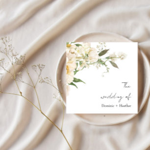 Servilleta De Papel Boda minimalista Ivory Bliss