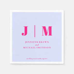 Servilleta De Papel Boda Minimalista Lila Rosa