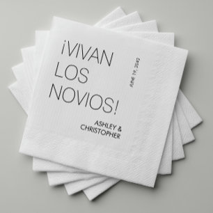 Servilleta De Papel Boda Minimalista moderno "Vivan los Novas"