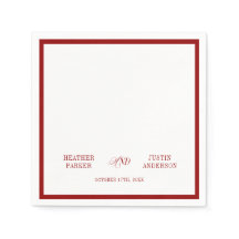 Boda Minimalista simple clásico rojo