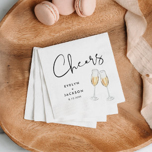 Servilleta De Papel BODA Minimalista STELLA Cheers Cocktail