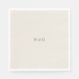 Servilleta De Papel Boda Minimalista Suave Beige