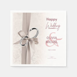 Servilleta De Papel Boda Mínimo Y De Moda