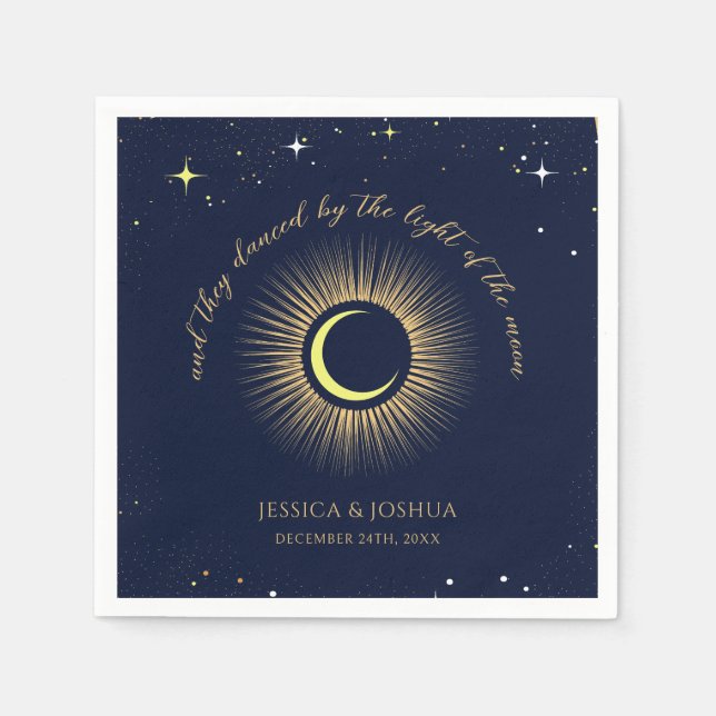 Servilleta De Papel Boda místico de la Marina Celestial de Noche Starr (Anverso)