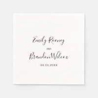 Boda moderna con elegante letra script en blanco y