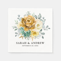 Boda moderna con flores de salvia amarilla mostaza